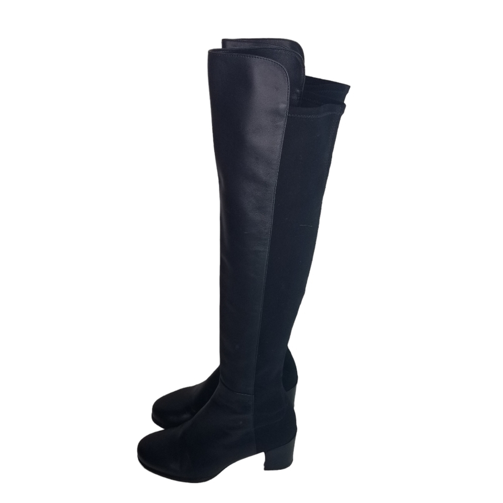 Stuart Weitzman Harper 60 black leather over the knee boots - Picture 2 of 11
